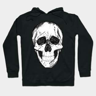 Crosshatch Skull by Skye Rain Art Hoodie